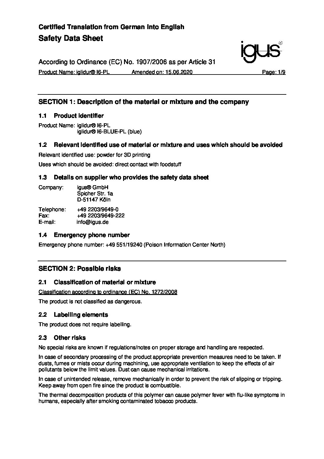 3DP_DS_iglidur_i6-BLUE_Safety_data_sheet_EN_1
