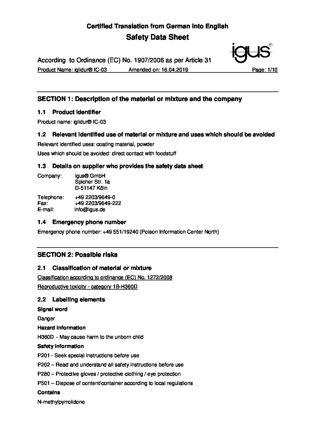 BRG_DAS_iglidur_IC-03_Safety_Data_Sheet_EN
