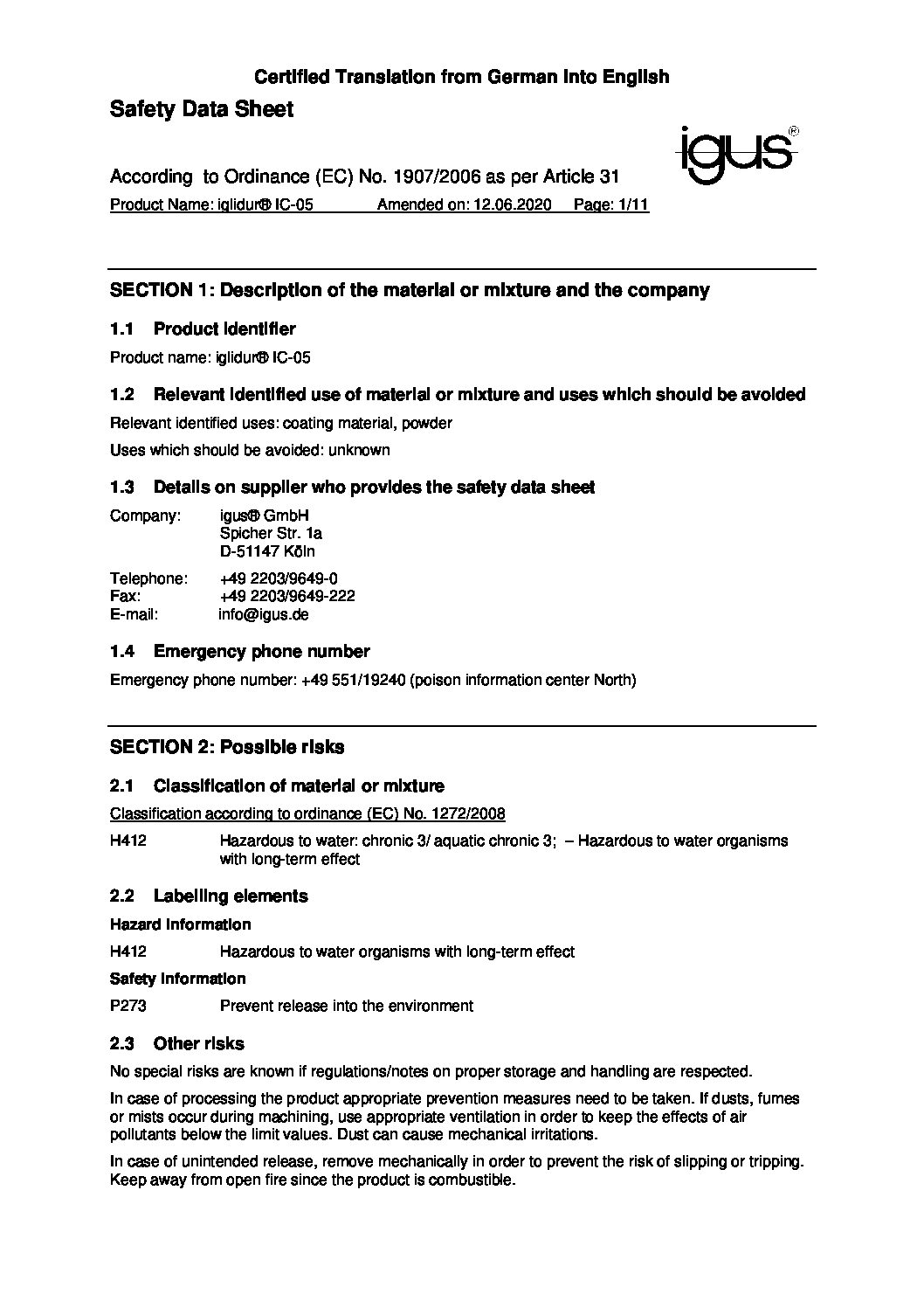 BRG_DAS_iglidur_IC-05_Safety_Data_Sheet2020_EN